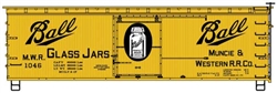 Accurail 1316 HO 36' Double-Sheathed Wood Boxcar w/Steel Roof Ends Fishbelly Underframe K Muncie & Western