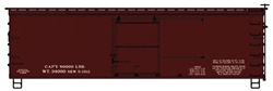 Accurail 1498 HO 36' Double-Sheathed Wood Boxcar w/Steel Roof Ends Straight Underframe Data Only Mineral Red