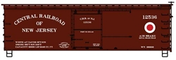 Accurail 1812 HO 36' Double-Sheathed Wood Boxcar w/Steel Roof Wood Ends Straight Underframe Central Railroad of New Jersey #125636