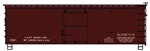 Accurail 1898 HO 36' Double-Sheathed Wood Boxcar w/Steel Roof Wood Ends Data Only Mineral Red