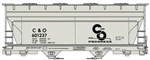 Accurail 2219 HO ACF 2-Bay Covered Hopper Kit Chesapeake & Ohio #601237 Progress Logo
