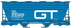 Accurail 2221 HO ACF 2-Bay Covered Hopper Kit Grand Trunk Western #102635