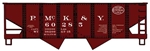 Accurail 2435 HO USRA 55-Ton 2-Bay Hopper Kit Pittsburgh McKeesport & Youghiogheny 60285 Boxcar Red NYC Lines Logo