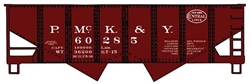 Accurail 2435 HO USRA 55-Ton 2-Bay Hopper Kit Pittsburgh McKeesport & Youghiogheny 60285 Boxcar Red NYC Lines Logo