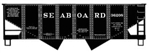 Accurail 2439 HO USRA Early 55-Ton 2-Bay Hopper Kit Seaboard Air Line #36208 Black