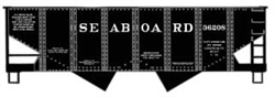 Accurail 2439 HO USRA Early 55-Ton 2-Bay Hopper Kit Seaboard Air Line #36208 Black