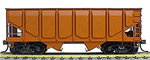 Accurail 2800 HO 55-Ton Panel-Side 2-Bay Hopper Kit Undecorated