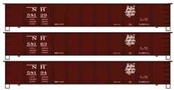 Accurail 37674 HO AAR 41' Steel Gondola 3-Pack Kit New Haven 58129 58163 58194 Boxcar Red Script Logo