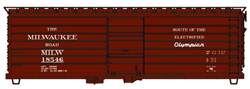 Accurail 39921 HO Milwaukee Road 40' Rib-Side Boxcar Phase I Long Rib Kit Milwaukee Road #18546