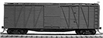 Accurail 4300 HO 40' Single-Sheathed Wood Boxcar w/Wood Doors & Steel Ends Kit Undecorated