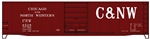 Accurail 5502 HO 50' Steel Boxcar w/8' Superior Doors Roofwalk High Ladders Brakewheel K Chicago & North Western #4528 Large C&NW