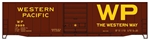 Accurail 5556 HO 50' Steel Boxcar w/8' Doors No Roofwalk & Low Ladders Kit Western Pacific #3985 Billboard WP Western Way Slogan
