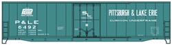 Accurail 5829 HO 50' Welded-Side Plug-Door Boxcar Kit Pittsburgh & Lake Erie #6492 Jade Green PC logo