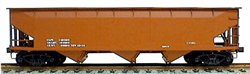 Accurail 7599 HO AAR 70-Ton Offset-Side 3-Bay Hopper Data Only Oxide