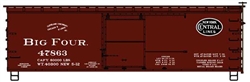 Accurail 81892 HO 36' Double-Sheathed Wood Boxcar Steel Roof Wood Ends Straight Underf. Kit Big Four CCC&StL #47863 NYC Lines Logo