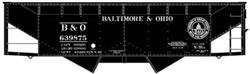 Accurail 81902 HO 50-Ton Offset-Side 2-Bay Hopper Kit Baltimore & Ohio #639875 1947 Post War Black 13 Great States Logo