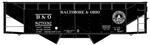 Accurail 81903 HO 50-Ton Offset-Side 2-Bay Hopper Kit Baltimore & Ohio #827032 1947 Post War Black 13 Great States Logo