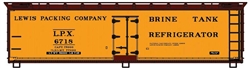 Accurail 81942 HO 40' Wood Reefer Kit Lewis Packing LPX #6718