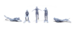 All Scale Miniatures 870993 HO Scuba Divers pkg(5)