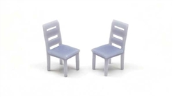 All Scale Miniatures 8711019 HO Common Dining Chairs Unpainted