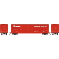 Athearn 17260 N 50' FMC Offset Double Door Box A&MR #1009