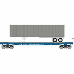 Athearn 24908 N 53' GSC TOFC Flat w/40' Ex-Post Trailer GTW #3