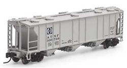Athearn 28328 N PS-2 2893 3-Bay Covered Hopper Santa Fe SF #300739