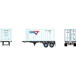 Athearn 28892 HO 20' Chassis w/ Reefer Container CGM