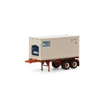 Athearn 28893 HO 20' Chassis w/ Reefer Container Beacon