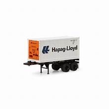 Athearn 28894 HO 20' Chassis w/ Reefer Container HLXU