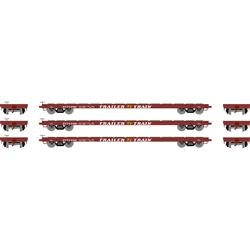 Athearn 97071 HO 60' Flat Car OTTX/Brown Logo (3)