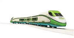 Atlas 15000100 HO Battery-Powered Passenger Train Set Trainkids Sound & Remote Control Glow in the Dark, Loco, 3 Cars, Track, Controller