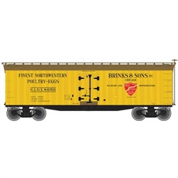 Atlas 20005839 HO 40' Wood Reefer Brink's and Sons 8052