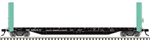Atlas 20007102 HO 51'6" Bulkhead Flatcar Duluth, Winnipeg and Pacific Railway #605076 