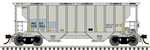 Atlas 20007119 HO Portec 3000 2-Bay Covered Hopper Plus Midwest Railcar MCEX #330241