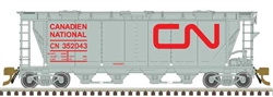 Atlas 20007156 HO Slab-Side Covered Hopper Canadian National #352043 12-Hatch Closed