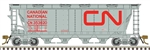 Atlas 20007163 HO Slab-Side Covered Hopper Canadian National #353637 8 hatch Noodle Logo