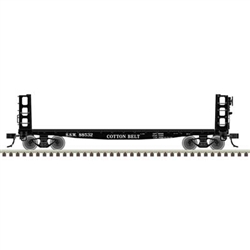 Atlas 50006959 N 42' Pulpwood Flatcar with Load  Cotton Belt SSW #88543