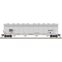 Atlas 20007668 HO ACF 5800 4-Bay Covered Hopper ACFX #69325 Yellow Conspicuity Marks