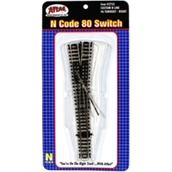 Atlas 2753 N Code 80 Custom Line No. 6 Turnout Right Hand