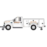 Atlas 30000164 HO 2008 Ford F-350 Hi-Rail Pickup Truck Assembled BNSF Railway