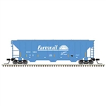 Atlas 50006792 N PS-2 4427 3-Bay Covered Hopper Farmrail GNBC #1004