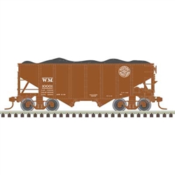 Atlas N 55-Ton Fishbelly Hopper with Load Western Maryland #11705