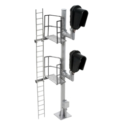 Atlas 70000096 HO Double-Head Modern Hooded Signal All Scales Signal System Left Hand