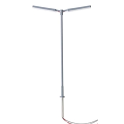 Atlas 70000161 N Double-Arm Parking Lot Light 3-Pack Warm White LED Silver