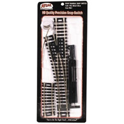 Atlas 861 HO Manual Snap-Switch w/Code 100 Nickel-Silver Rail & Black Ties Right Hand