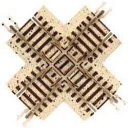 Atlas G2420 N Code 65 90-Degree Crossing with Gray Ballast True Track