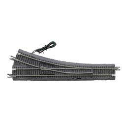 Atlas G2431 N Code 65 Remote Control Turnout with Gray Ballast True Track Right Hand 12-1/2" Radius Diverging Route