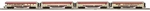 Atlas O Madison Heavyweight Diner, 2 Coach, Observation Set 3-Rail RTR Strates Shows Red Train #12 Elmira, 3 Hamburg, 9 Winston Salem, 1 Stratesville