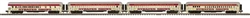 Atlas O Madison Heavyweight Diner, 2 Coach, Observation Set 3-Rail RTR Strates Shows Red Train #12 Elmira, 3 Hamburg, 9 Winston Salem, 1 Stratesville